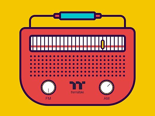 扁平化图标-收音机