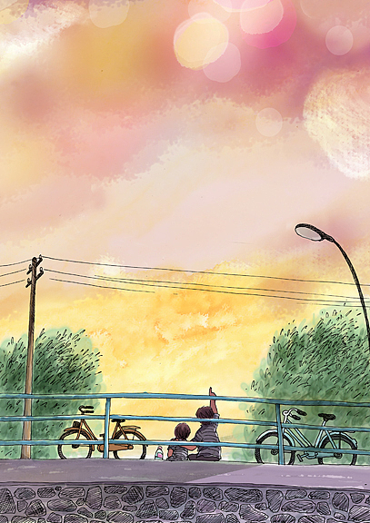 带爸爸重返童年（图ZODI3MjYyNDQ=） - 商业插画 - 站酷设计师稻荷前原创素材 - 站酷ZCOOL