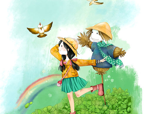 儿童杂志内页插图