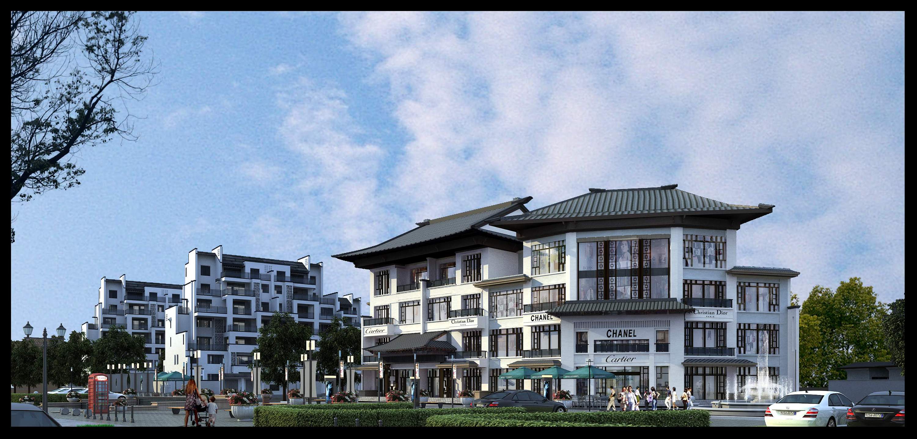 中式商业|三维|建筑/空间|凑凑凑着玩heyp - 原创作品 - 站酷 (zcool)