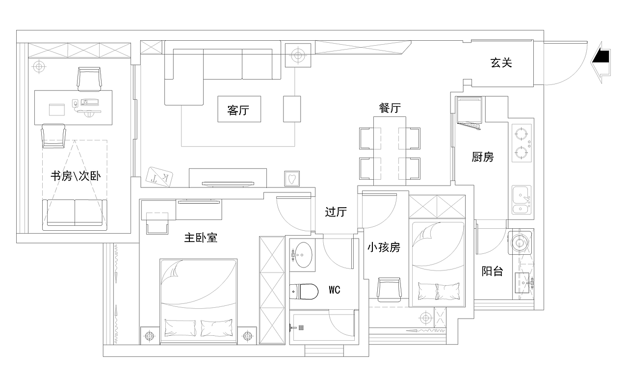 時代小戶型（圖ZMTI1ODYwNzU2） - 家裝設(shè)計 - 站酷設(shè)計師行舍空間原創(chuàng)素材 - 站酷ZCOOL
