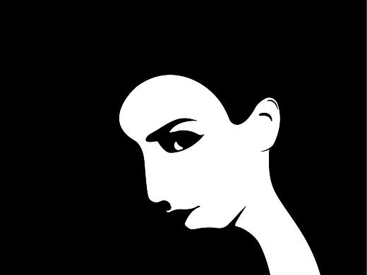 侧肩美女