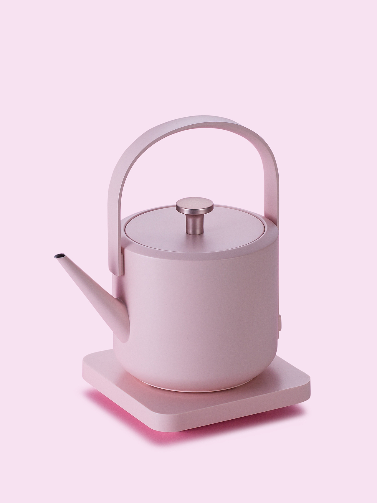 莫兰迪粉小提电热水壶 烧水壶