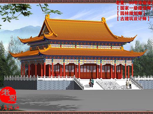 精品传世！寺庙设计规划图纸，大雄宝殿效果图设计施工