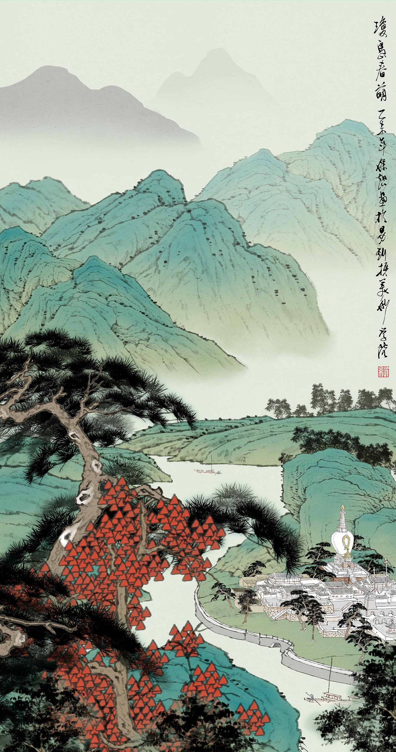 纪保超数字青绿山水:《燕京八景》
