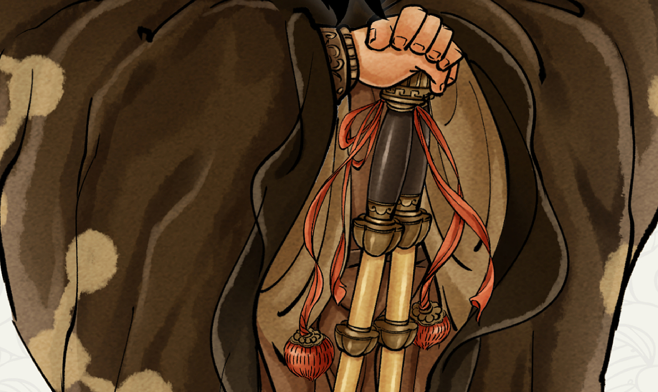 q水浒—8天威星-双鞭-呼延灼|插画|创作习作|大明ving_原创作品-站酷