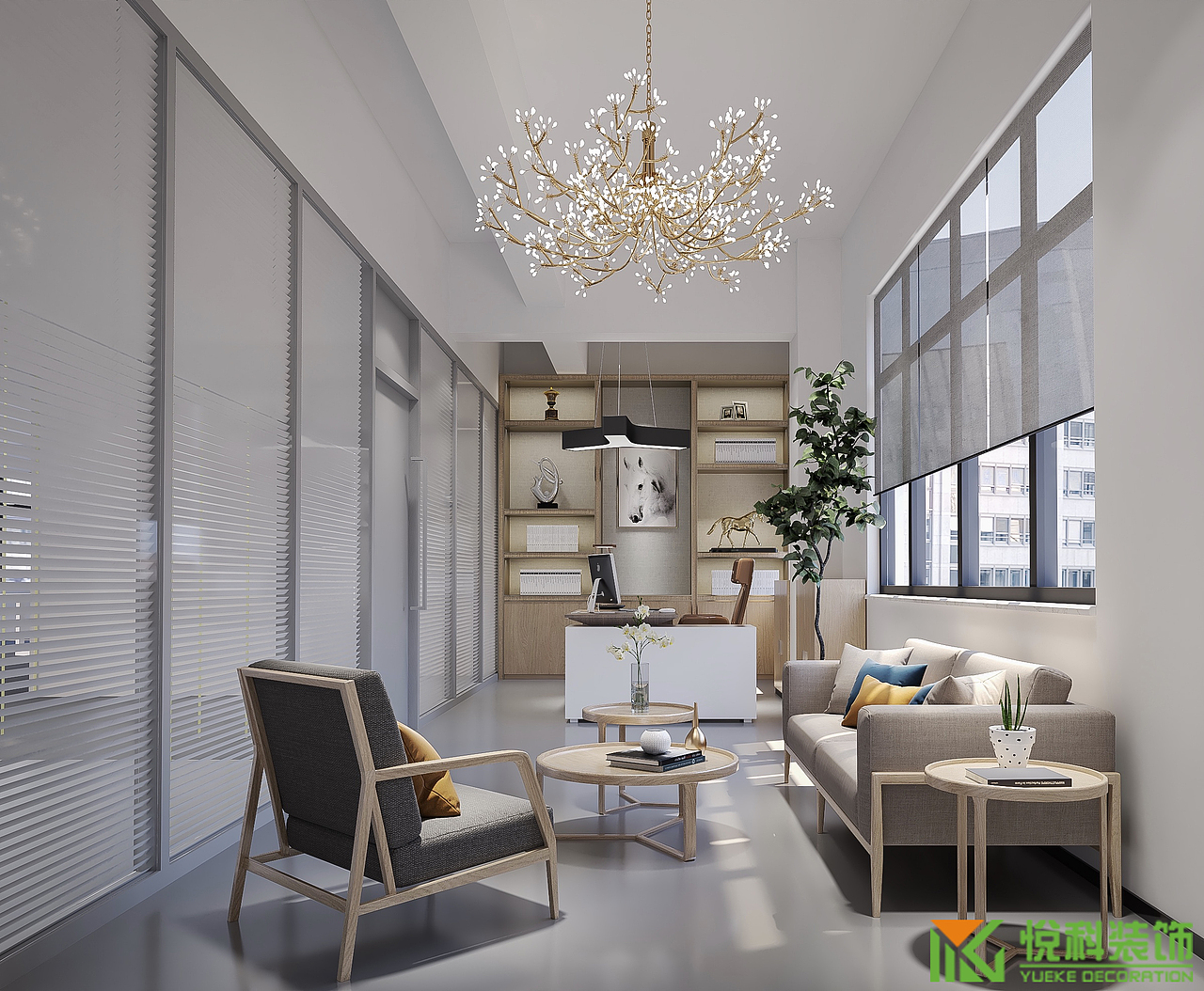 广州伊德服饰皮具办公室装修设计案例（图ZMTc5MTA4MDky） - 家装设计 - 站酷设计师悦科装饰原创素材 - 站酷ZCOOL