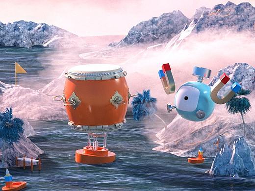 C4D-一个海洋插件的动画