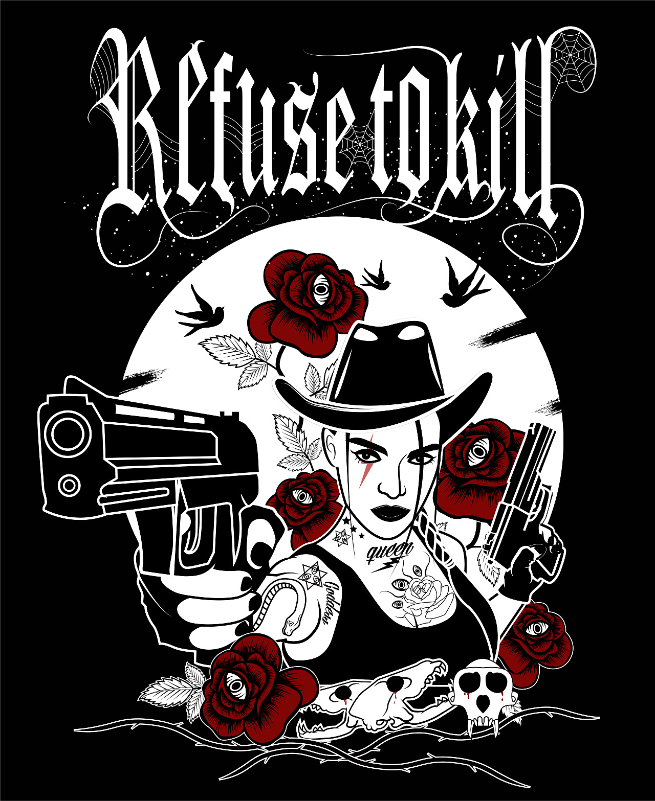 西海岸风格潮流插画