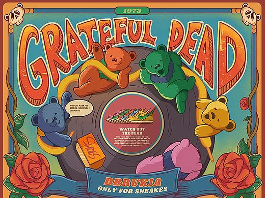 DBRukia x grateful dead 乐队周末 限定球鞋收纳盒
