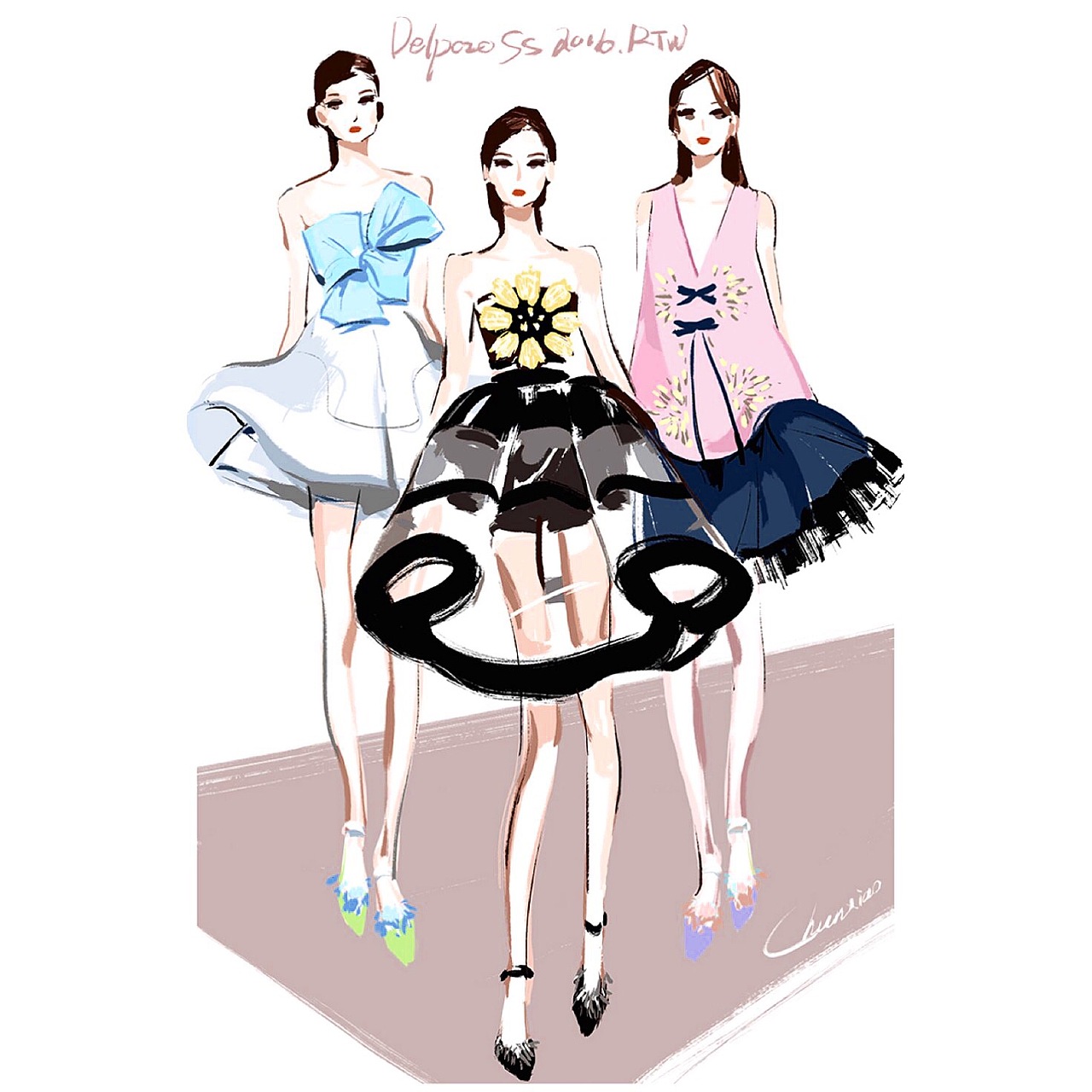 CXFashion Notes-01（图ZMzUwMjk1Njg=） - 新锐潮流插画 - 站酷设计师chunxiao_春晓原创素材 - 站酷ZCOOL