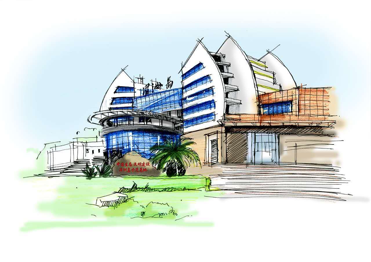 湄洲岛手绘明信片 禁止任何使用