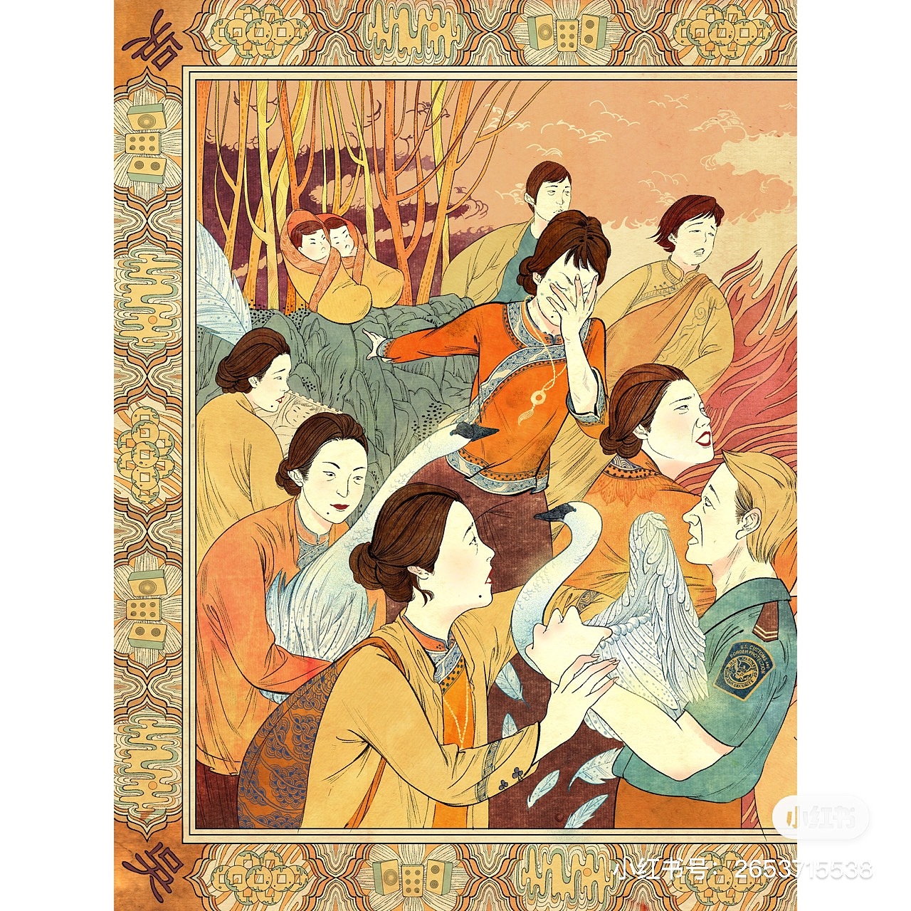 长卷轴插画—《喜福会》