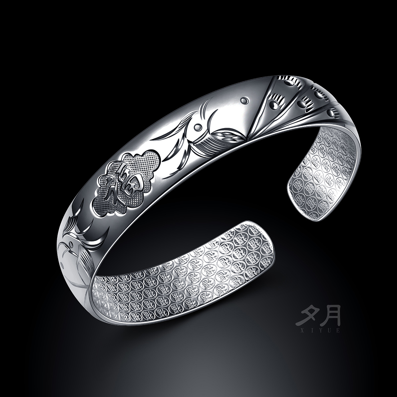 【珠宝修图】修图师难缠的对手 ——银手镯和银锁