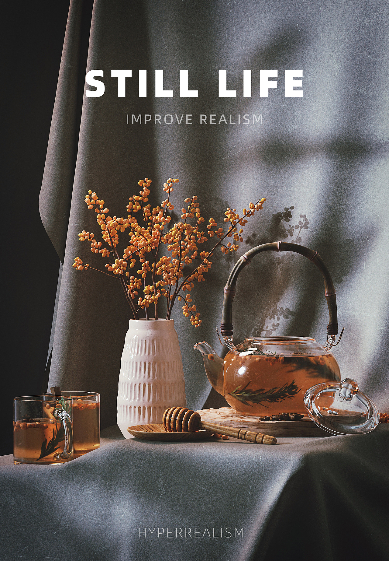 静物写实系列 hyperrealism|三维|场景|阿泽不叫啊泽_原创作品-站酷