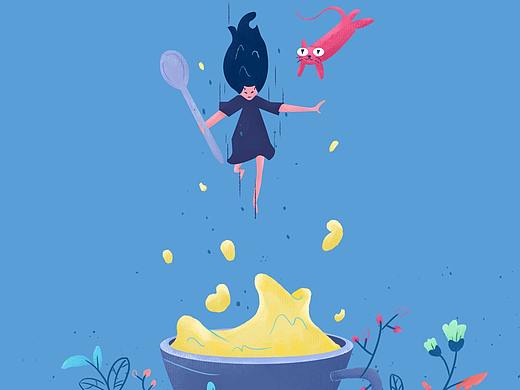 插画作品，附赠psd