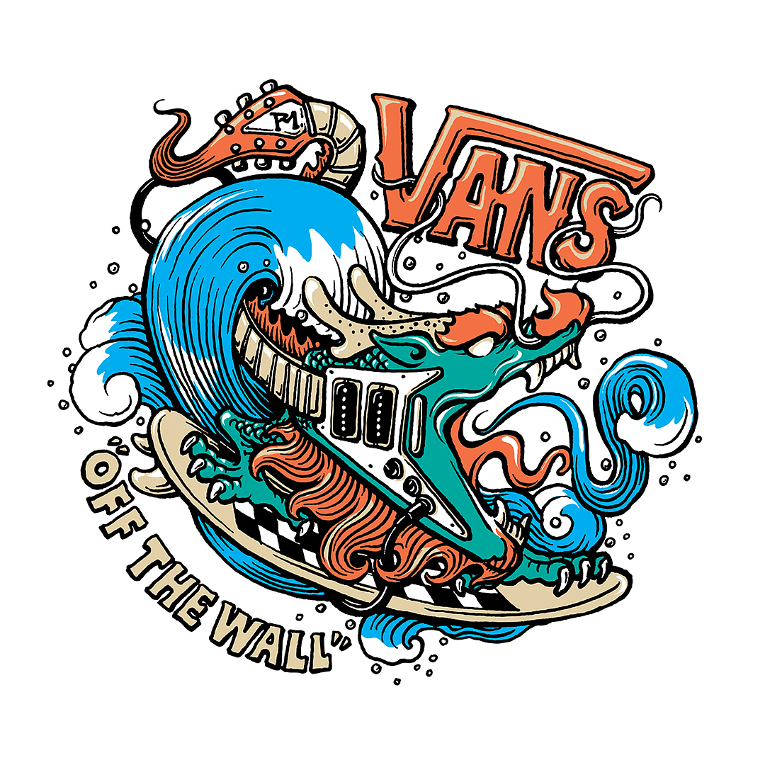 VANS Art Collection 龙虎TEE（图ZMjc4ODY3MTU2） - 商业插画 - 站酷设计师PandaMei原创素材 - 站酷ZCOOL