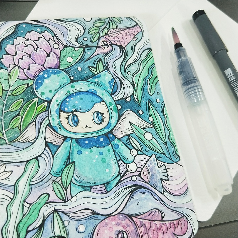 wkong的后花园系列盲盒之手绘明信片