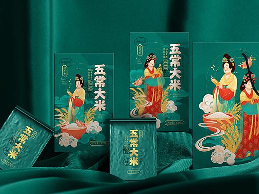 《稻花香》大米/农产品/食品包装设计/品牌设计/插画 