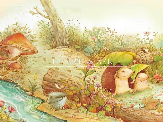 下雨啦（个人主页-ZNDMyNzA4ODA=） - 儿童插画 - 站酷设计师插画联盟原创素材 - 站酷ZCOOL