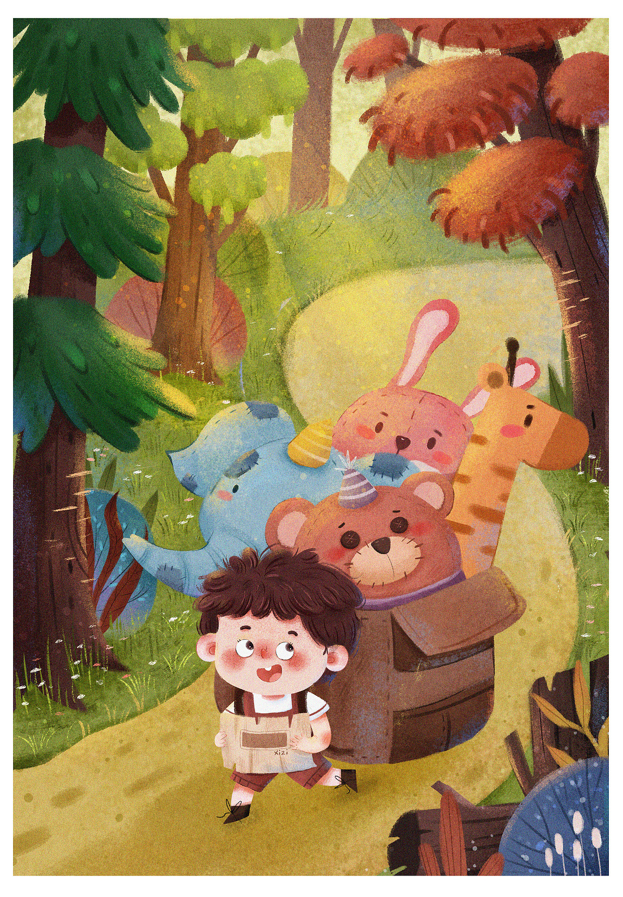 儿童插画场景（图ZMzM3NDYwNTA4） - 儿童插画 - 站酷设计师By夕子原创素材 - 站酷ZCOOL