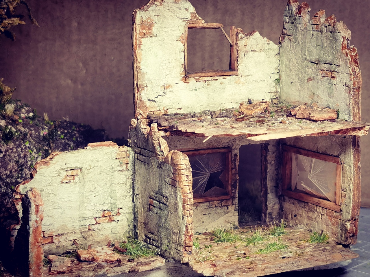 手工微缩模型场景-《落》 视频录一半录不下去了……拖延了半个月终于