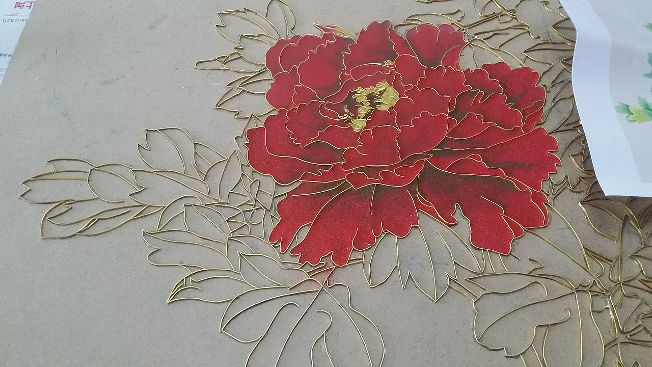 景泰蓝之花之富贵牡丹（图ZNDQ5MTE1NDA=） - 工艺品设计 - 站酷设计师马玉亭原创素材 - 站酷ZCOOL