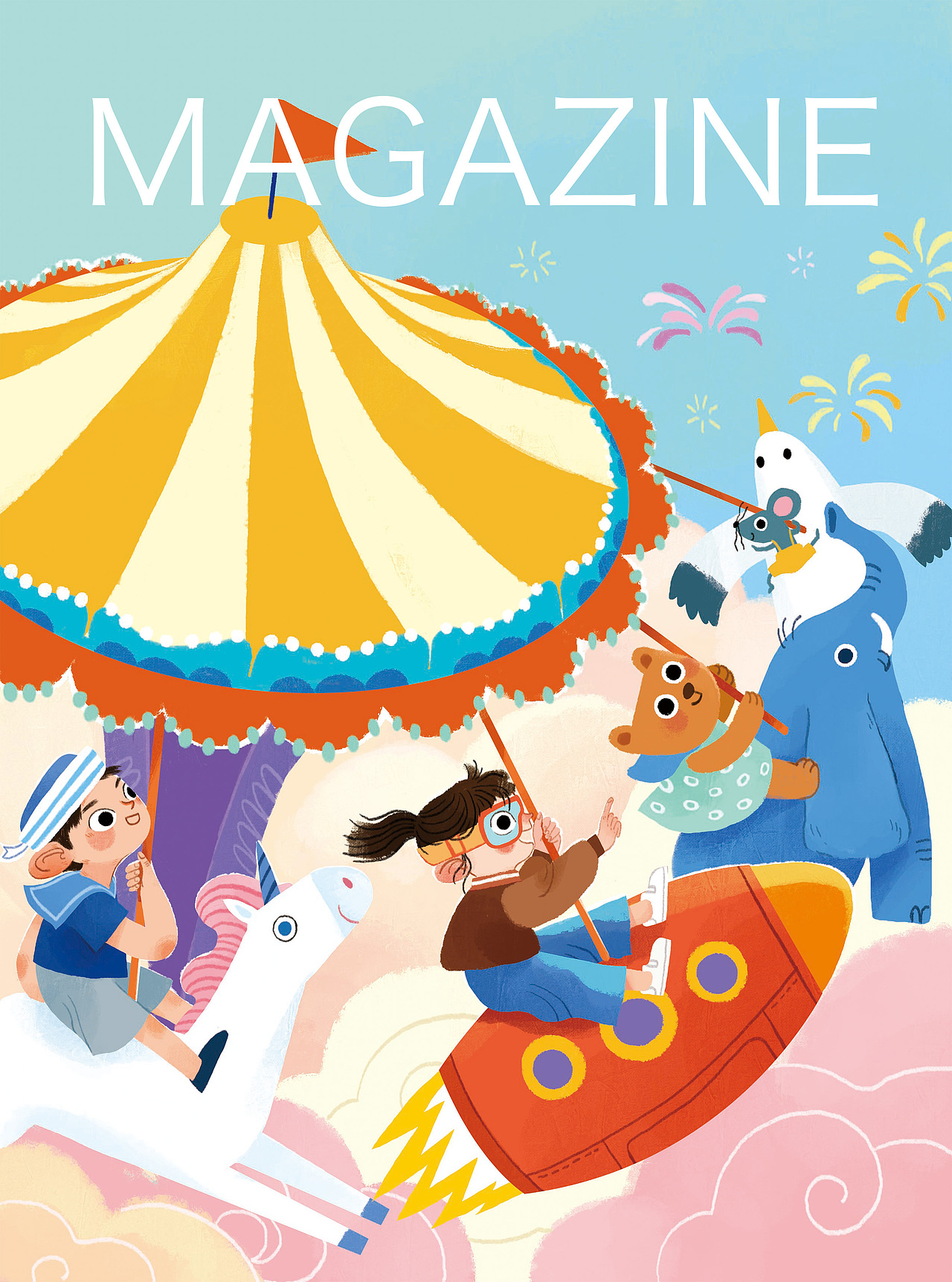 儿童杂志封面（图ZMjg1NTY2NTA4） - 儿童插画 - 站酷设计师七酒米原创素材 - 站酷ZCOOL