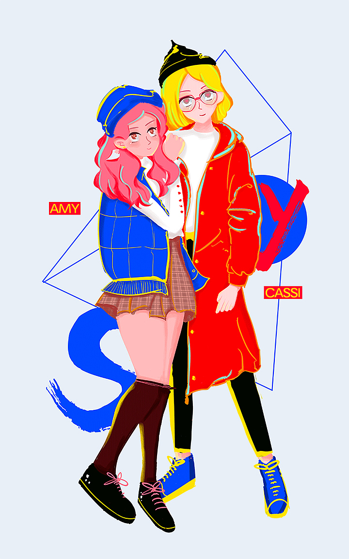 圣诞节/春节服装插画
