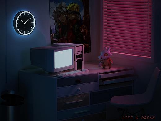 c4d-oc 暗色调打光练习