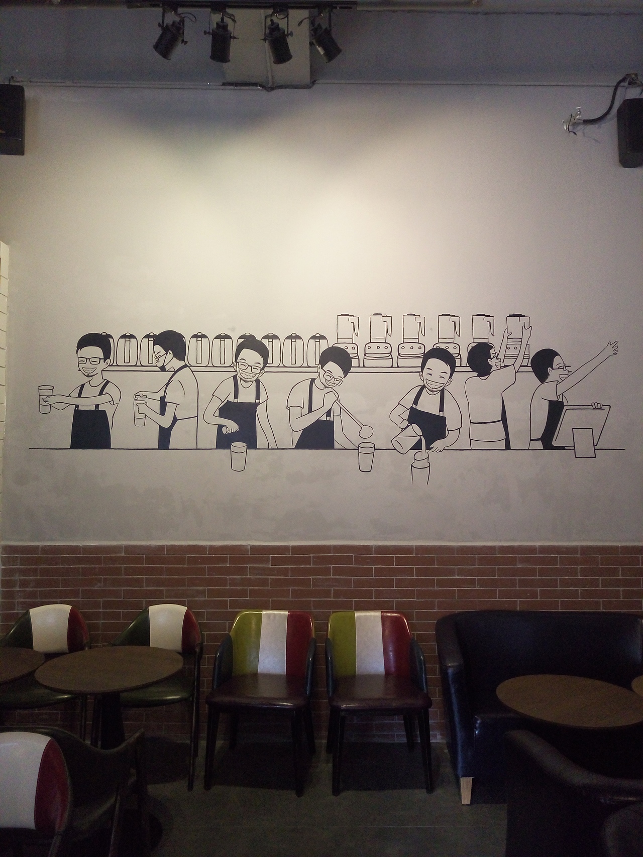 增城【胡须佬】饮品店手绘（图ZOTUzMzk2MTI=） - 绘画 - 站酷设计师广州墙绘艺术原创素材 - 站酷ZCOOL