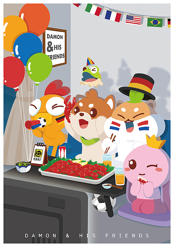 DAMON & HIS FRIENDS（图ZMTE5NjUyODEy） - 商业插画 - 站酷设计师不正经动画原创素材 - 站酷ZCOOL