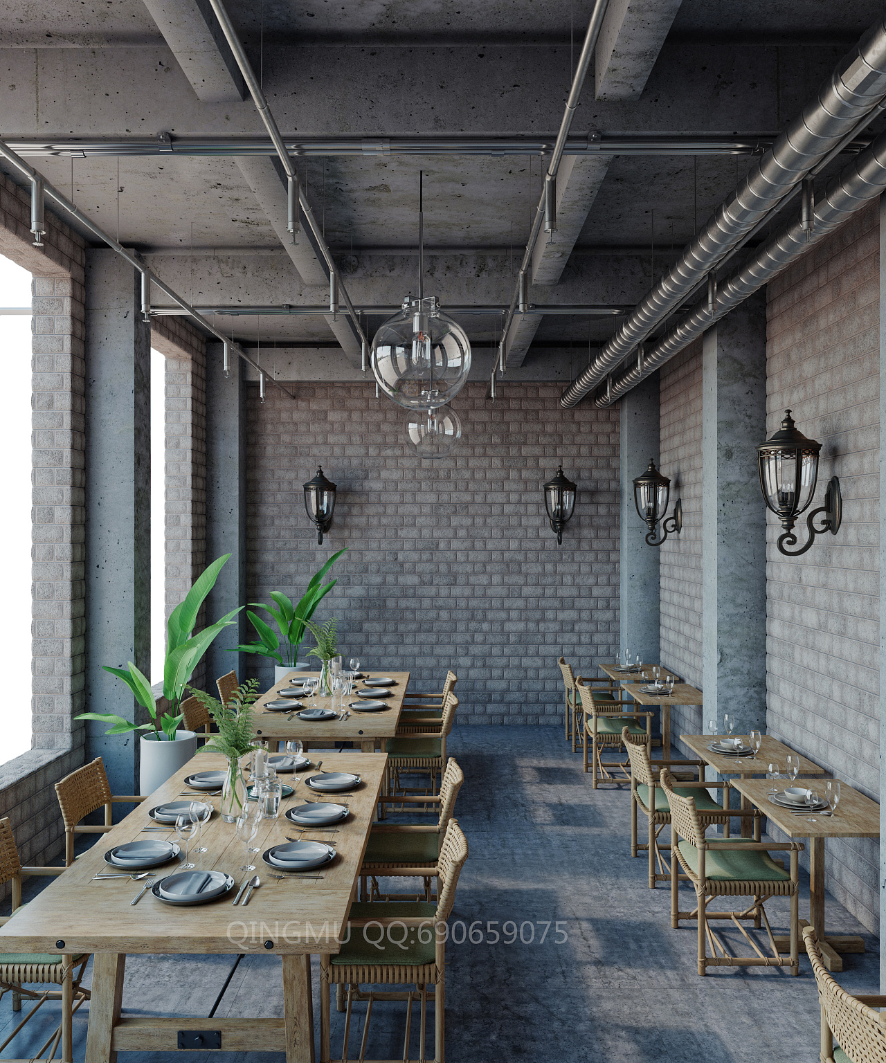 工业风餐厅|空间|家装设计|CHENGDUBOY - 原创作品 - 站酷 (ZCOOL)