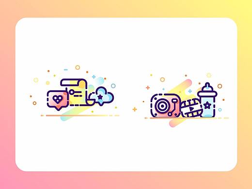 icon mbe图标 点线面 色彩搭配