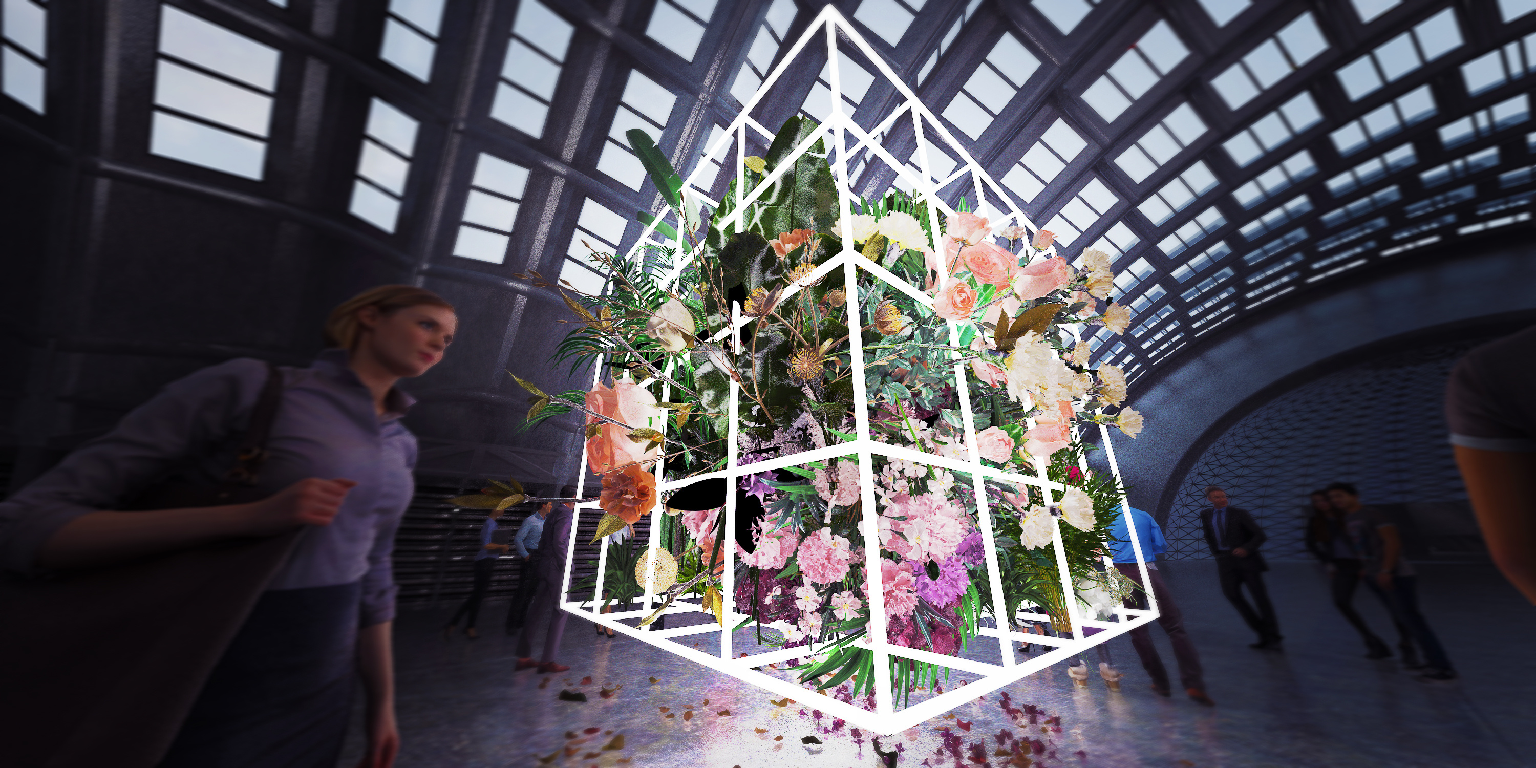 基于"花"的"艺术"美陈装置|空间|展陈设计|凡颂创意 - 原创作品