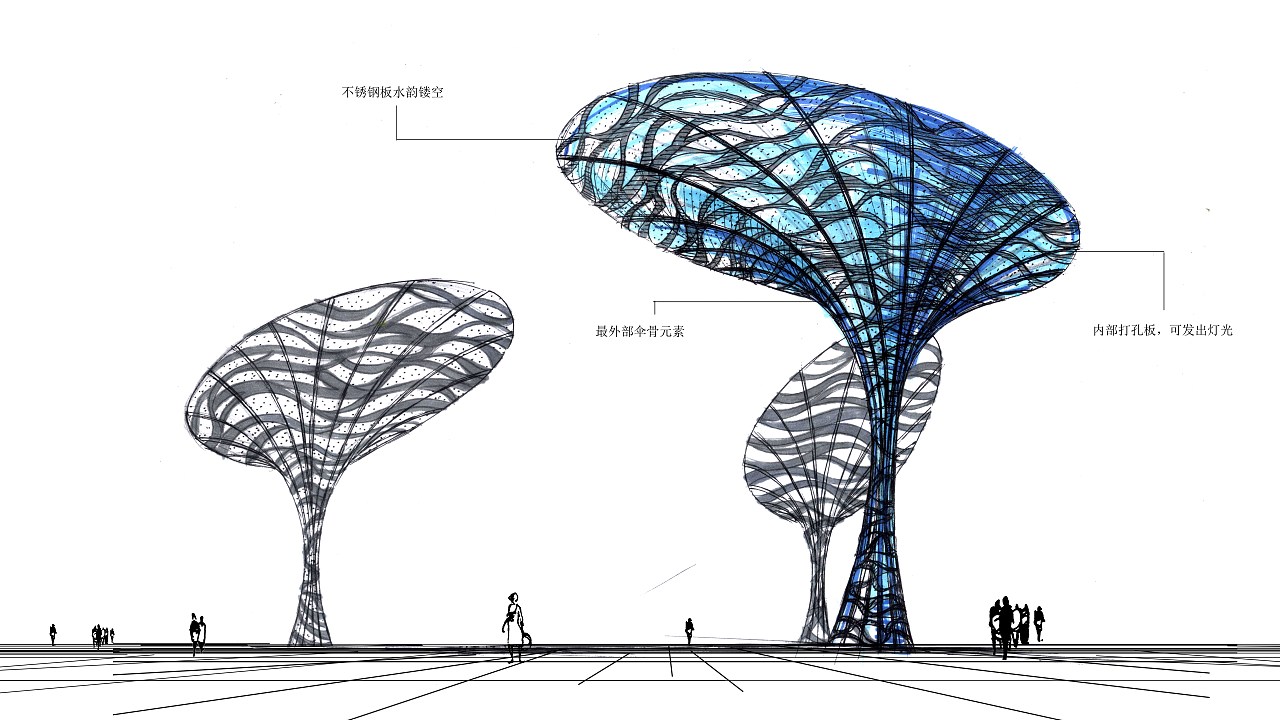 城市地标《油纸伞》雕塑方案设计（图ZMTkxMDY2NzMy） - 景观设计 - 站酷设计师积成原创素材 - 站酷ZCOOL