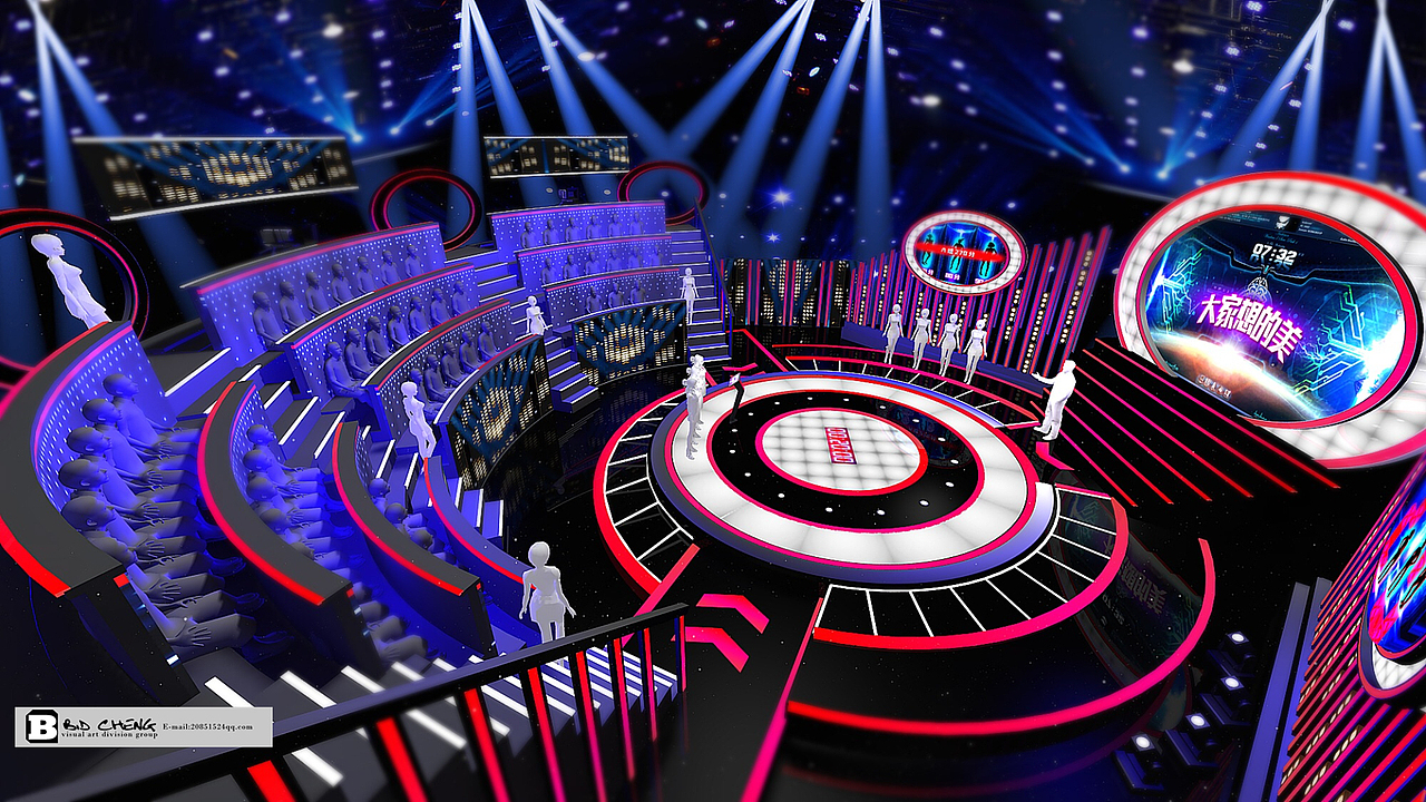 中国教育电视台《大家想得美》舞台设计（图ZMTUyODA4MTE2） - 舞台美术 - 站酷设计师廖亚承原创素材 - 站酷ZCOOL