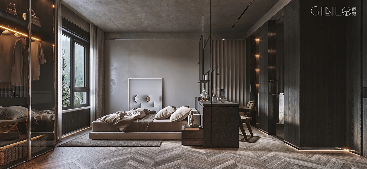 酷 主卧 效果表达(一组网站模型下载后的练习图)