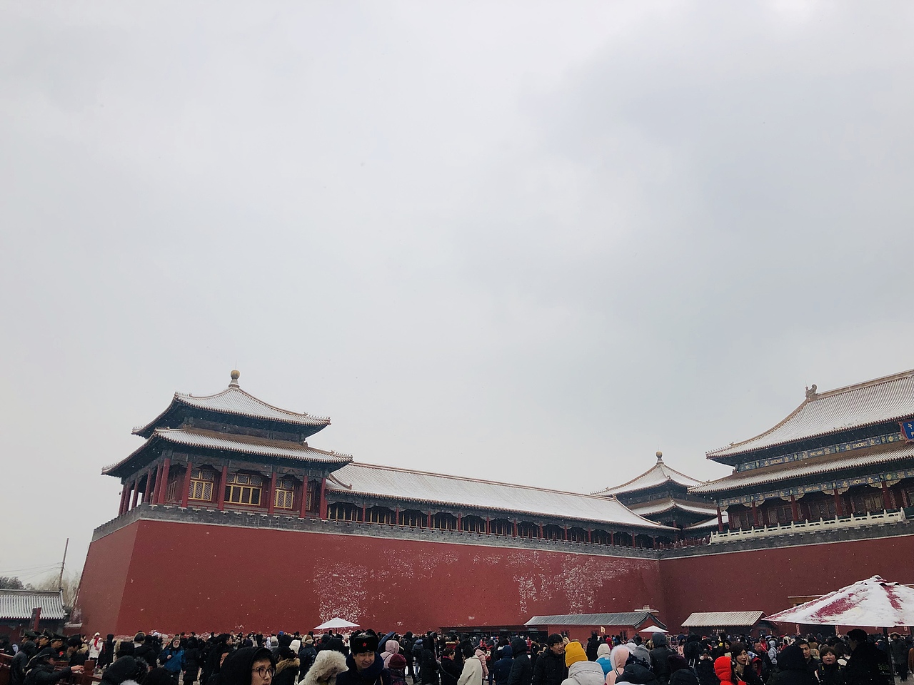 正月初八北京紫禁城落雪 故宫谨记