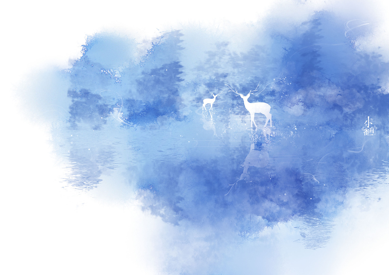 板绘插画绘画壁纸素材底图书签封面