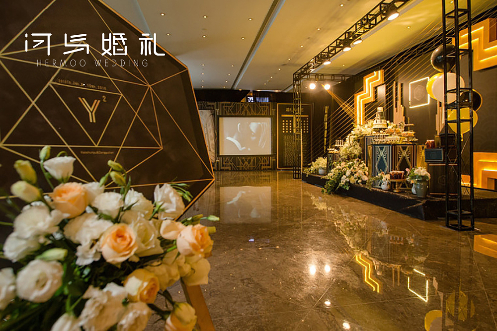 河马婚礼｜现代简洁婚礼（黑色＋金色）（图ZMTM3NjEyMTI0） - 人文/纪实摄影 - 站酷设计师河马婚礼原创素材 - 站酷ZCOOL