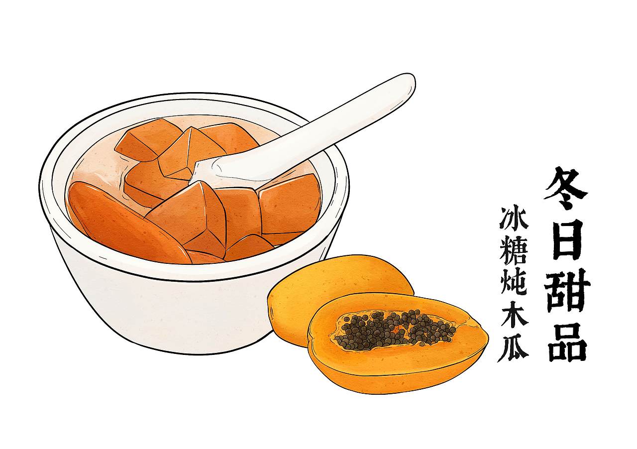 香港佳佳甜品手绘美食系列