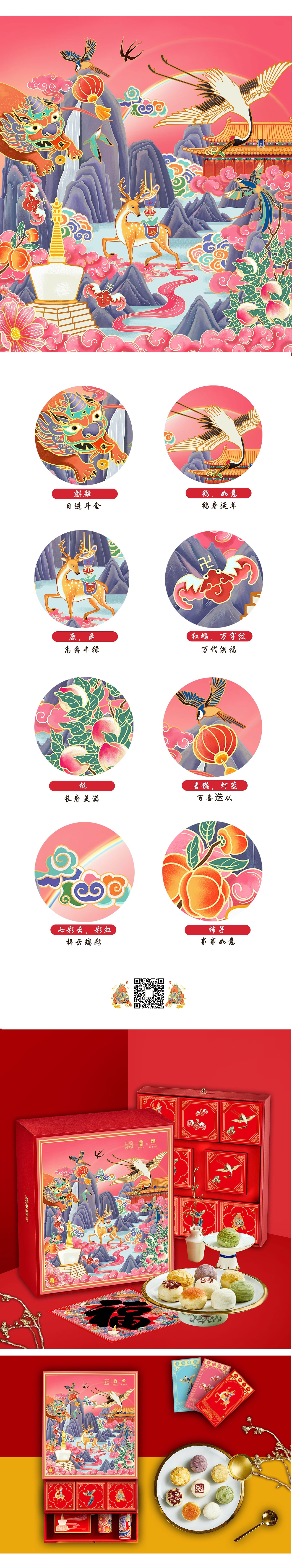 故宫食品X扎什吉彩新春贺岁文创春联对联 礼盒