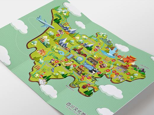 四川景点文化地图