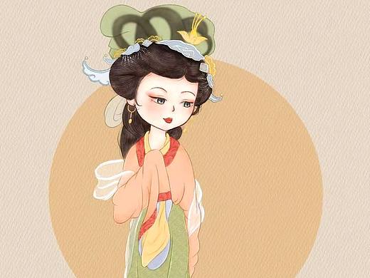 Q版仕女图