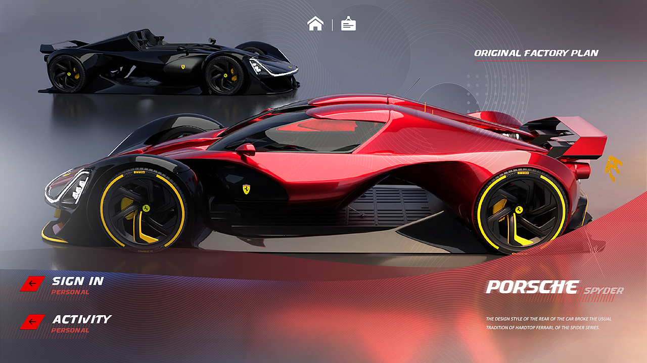 个人游戏界面练习小稿:GUI《Street Racing》