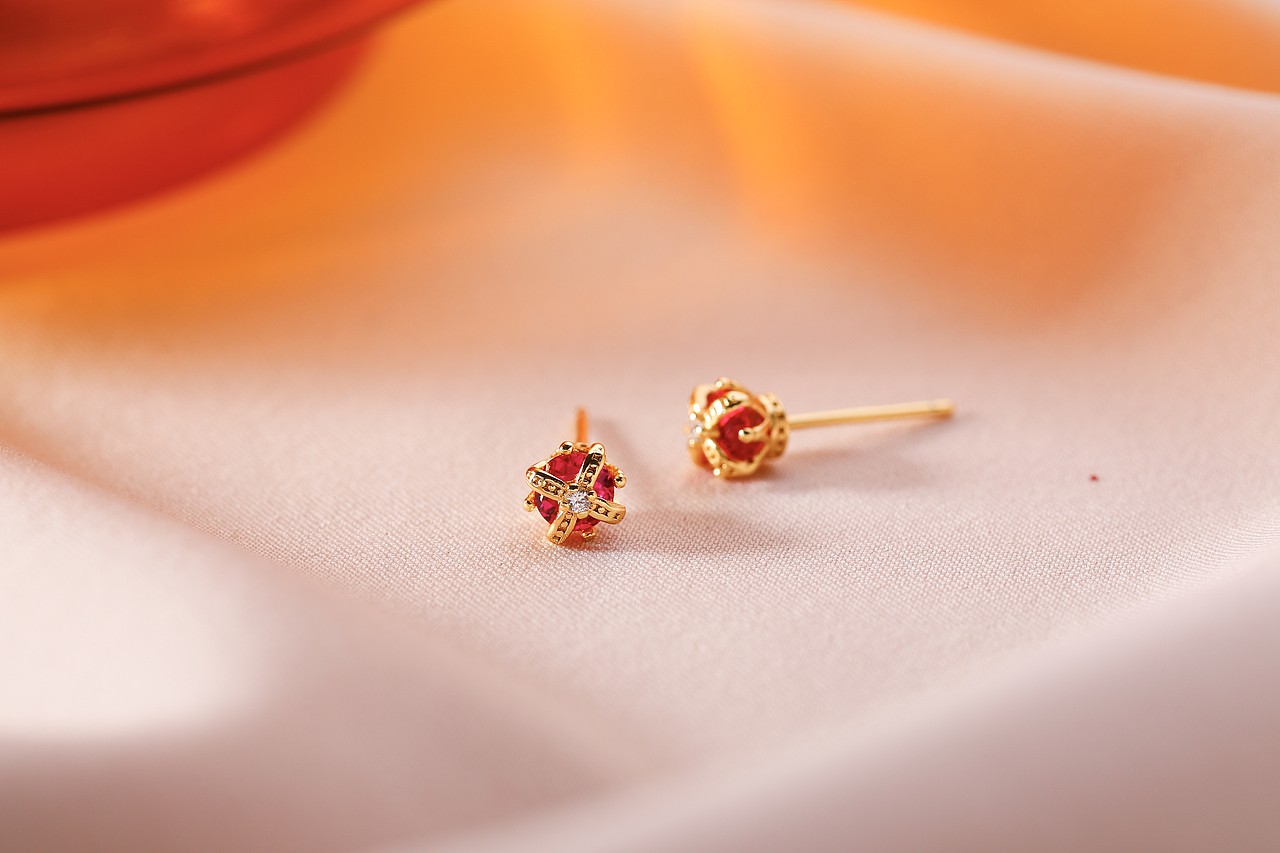 银饰品耳钉耳环首饰拍摄/电商静物产品拍照/小清新饰品