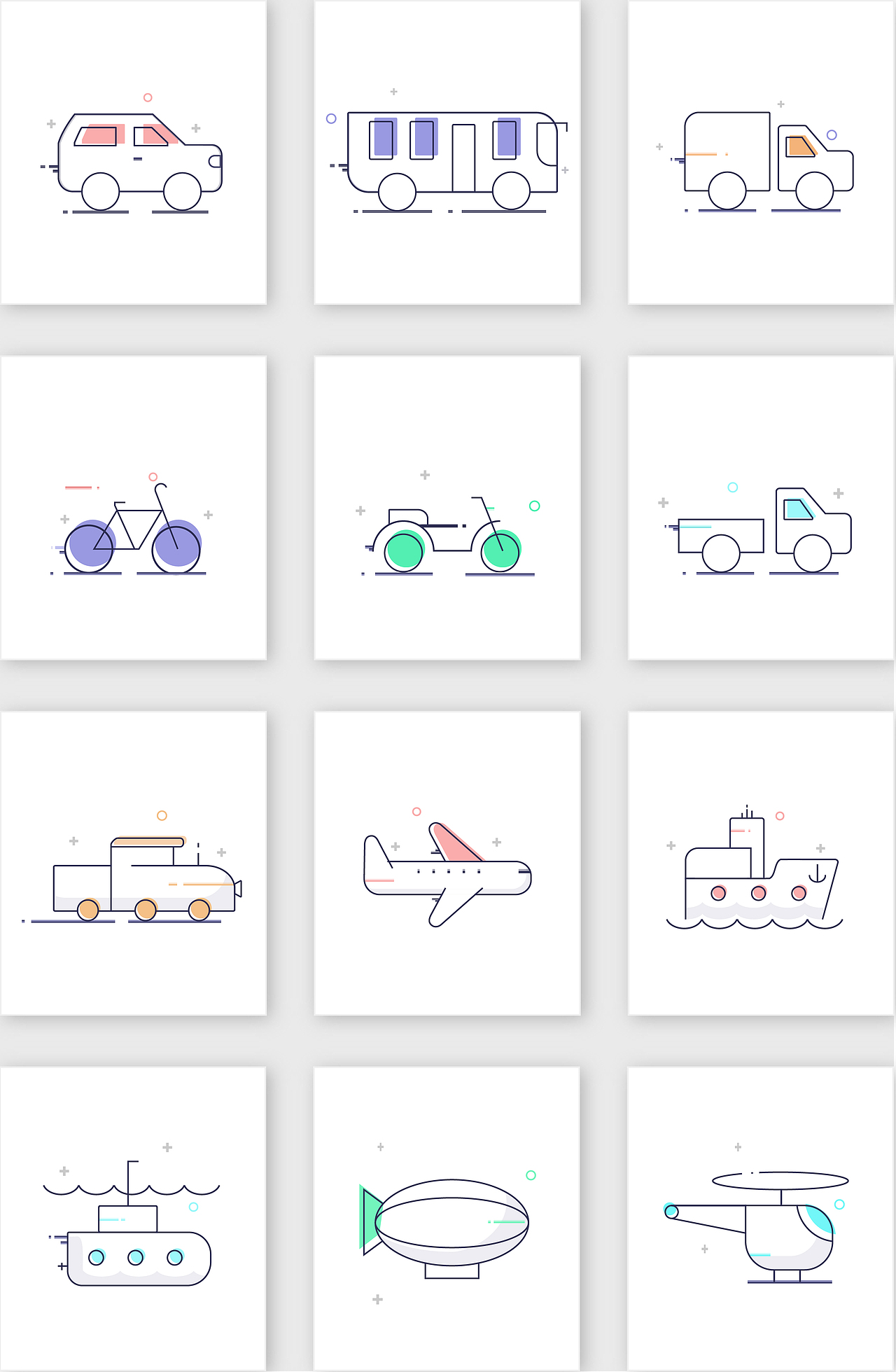 最近练习的图标类（图ZMTE1MzAxMTM2） - 图标 - 站酷设计师黑夜不懂晨的明原创素材 - 站酷ZCOOL