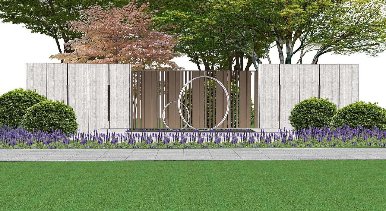 景墙SU模型下载（图ZMjc4NDE5NTcy） - 景观设计 - 站酷设计师素模网原创素材 - 站酷ZCOOL