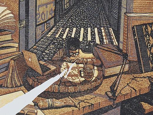 大学时的版画